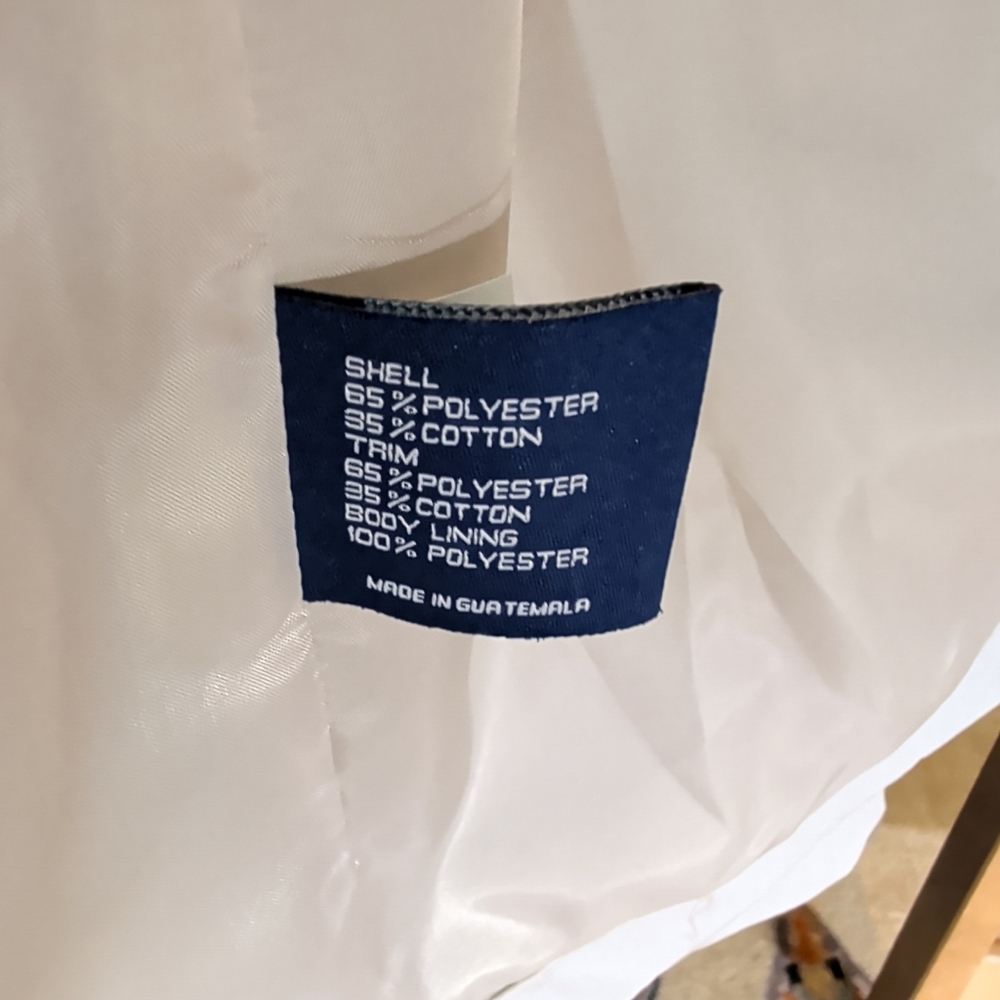 Mackinstosh Women's Raincoat Size XL Beige & Blue Zippered Toggles Pockets - Picture 11 of 12